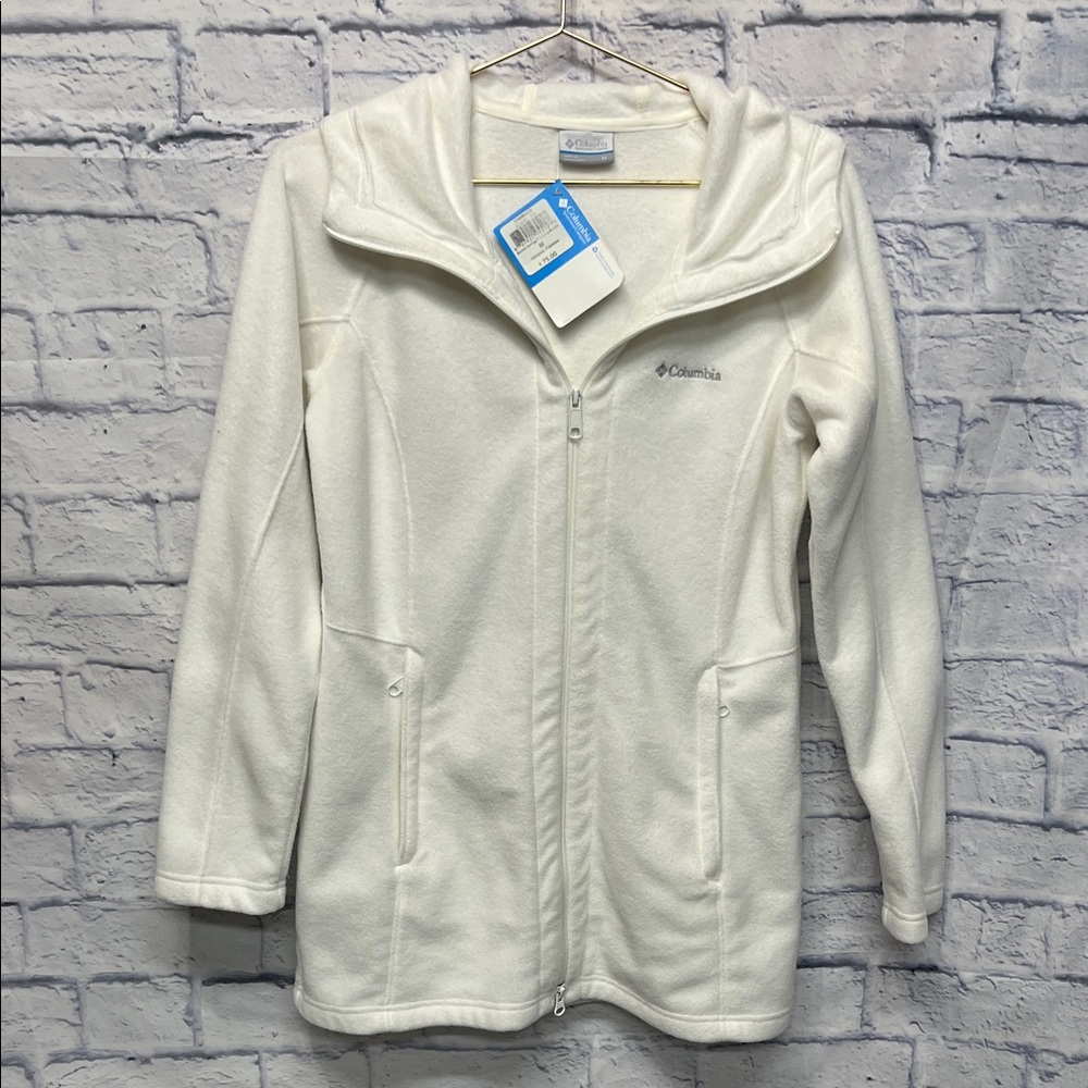 NWT-Columbia Women's Snow White Fleece Benton Springs Long Hoodie Jacket